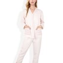  Houndstooth Pajama Set with Button-Up Top and Patch Pocket