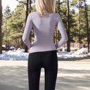 Purple Large One-Shoulder Long Sleeve Top with Ruched Front Detail