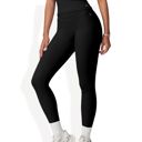  High-Waisted Compression Leggings with Crossover Waistband