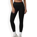  High Waist Full Length Leggings with Ribbed Waistband