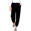  Women's High Waist Drawstring Pants with Elastic Cuffs and Side Pockets