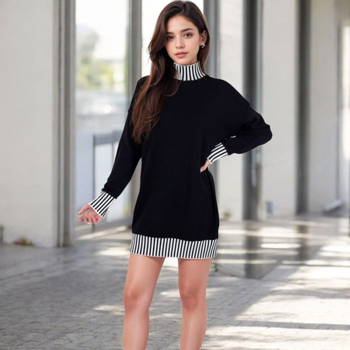 Women's Sweater Dress with Cozy Fit and Stylish Design