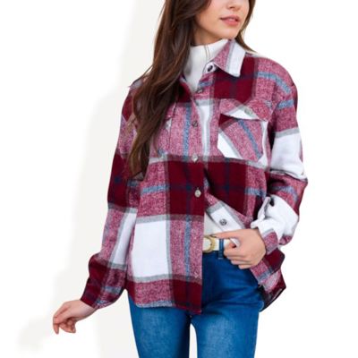 Plaid Button-Down Shirt with Classic Design and Relaxed Fit