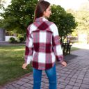 Red Large Plaid Button-Down Shirt with Classic Design and Relaxed Fit