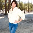 White Large Women's Zip-Up Collared Jacket with Front Flap Pockets