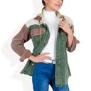  Color Block Jacket with Attached Hood and Stylish Design