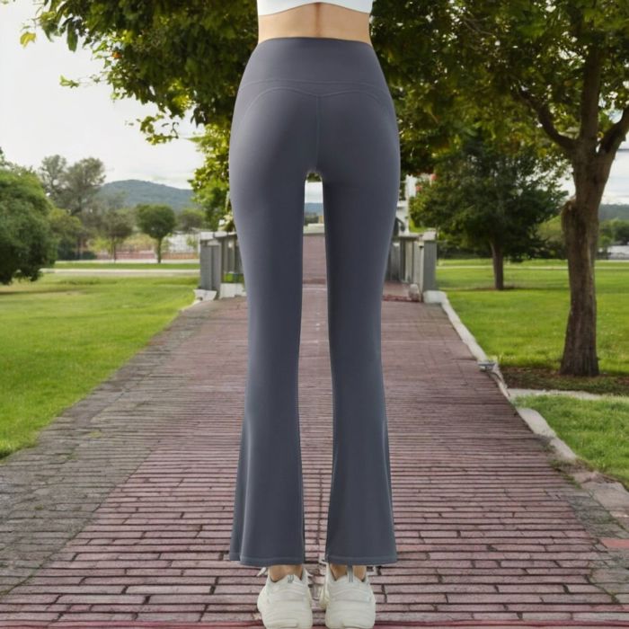 Women's High Waist Flare Leggings with Stretch Fit