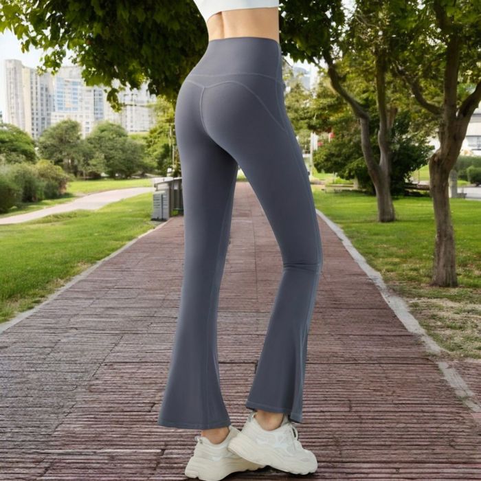 Women's High Waist Flare Leggings with Stretch Fit