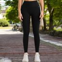 Black Large Women's Seamless High Waist Compression Leggings for Activewear