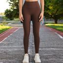 Brown Large Women's Seamless High Waist Compression Leggings for Activewear