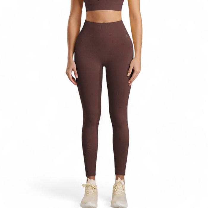 Women's High Waist Ribbed Leggings with Seamless Fit