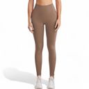 Brown Large Seamless High Waist Compression Leggings