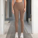 Brown Large Seamless High Waist Compression Leggings