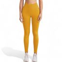 Yellow Large Seamless High Waist Compression Leggings