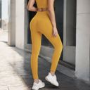 Yellow Large Seamless High Waist Compression Leggings