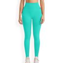 Blue Large Women's High Waist Seamless Leggings with Full-Length Compression Fit