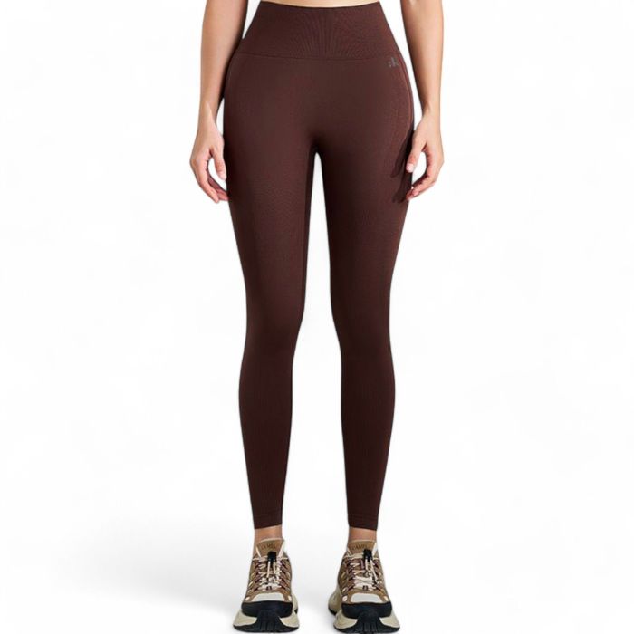 Women's High Waist Ribbed Seamless Leggings with Sculpting Fit