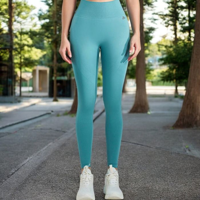 Women's High Waist Ribbed Seamless Leggings with Sculpting Fit