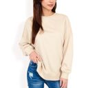  Women's Long Sleeve Oversized Crewneck Sweatshirt with Drop Shoulders