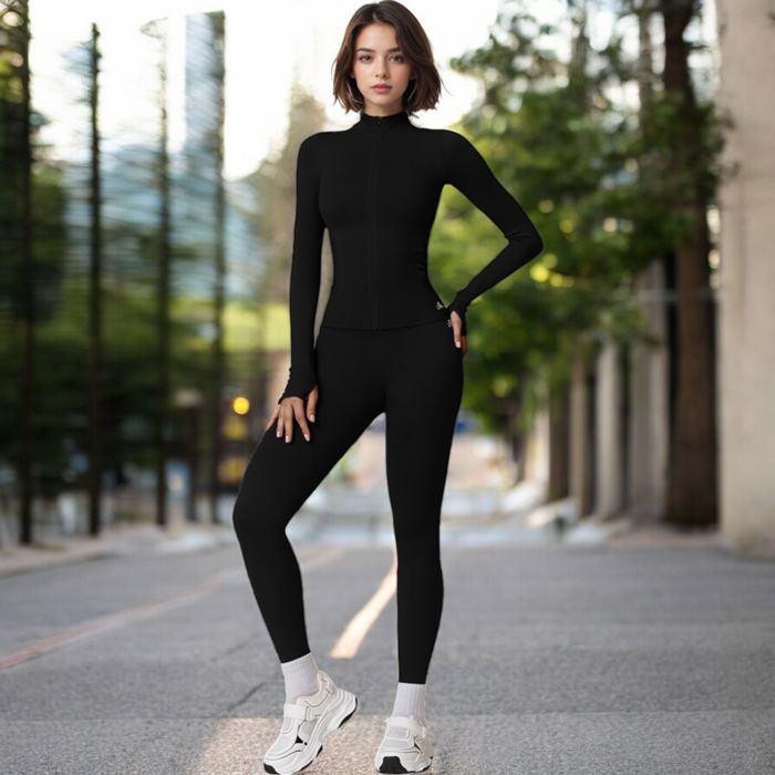 Women's Long Sleeve Zip-Up Activewear Jacket