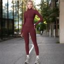 Red Large Women's Long Sleeve Zip-Up Activewear Jacket