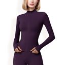 Purple Large Women's Long Sleeve Zip-Up Activewear Jacket