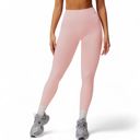 Pink Large Women's High-Waist Seamless Full-Length Leggings