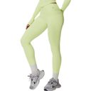 Green Large Women's High Waist Seamless Leggings with Contoured Panels for Comfortable Stretch Fit