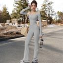 Gray Small Women's High Waist Flared Leg Yoga Pants