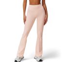 Pink Large Women's High Waist Flared Leg Yoga Pants