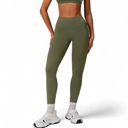 Green Large Women's High Waist Seamless Leggings with Full