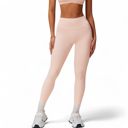 Pink Large Women's High Waist Seamless Leggings with Full