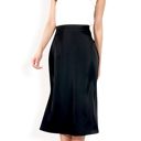  Women's Satin Midi Skirt With A-Line Silhouette And Elastic Waistband