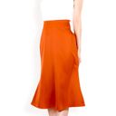 Brown Large Women's Satin Midi Skirt With A-Line Silhouette And Elastic Waistband