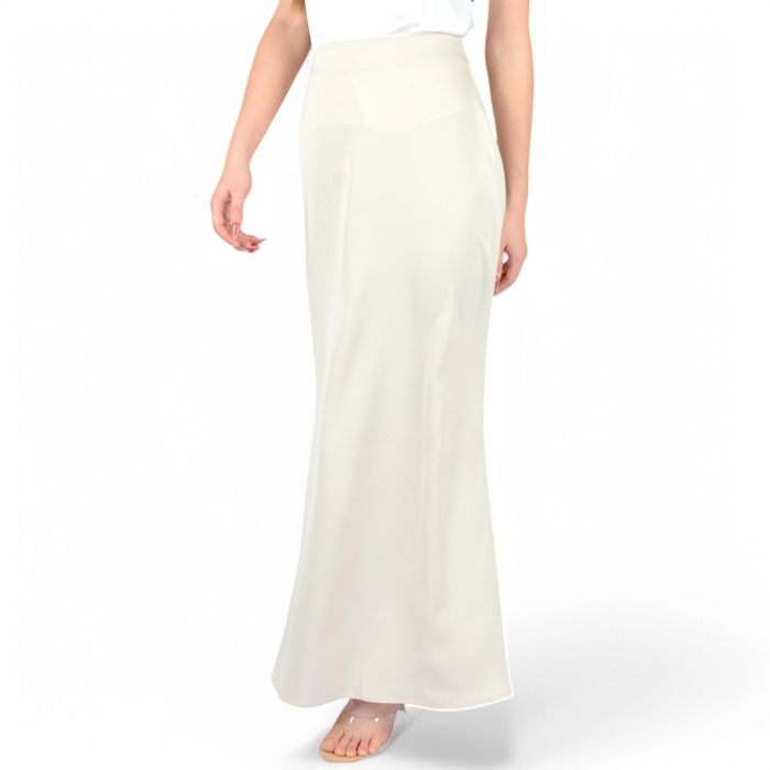 Women's Satin Maxi Skirt With High Waist And Flowing A-Line Design