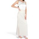 Beige Large Women's Satin Maxi Skirt With High Waist And Flowing A-Line Design