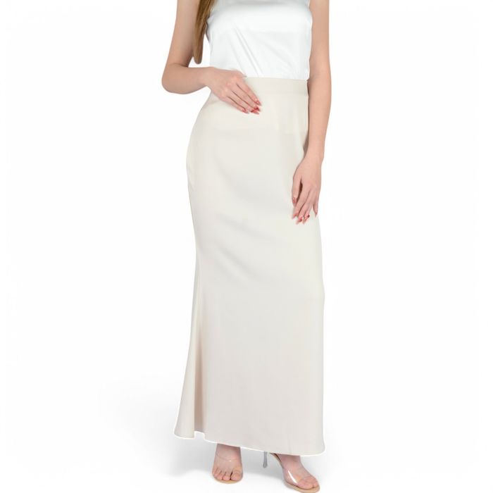 Women's Satin Maxi Skirt With High Waist And Flowing A-Line Design