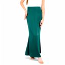 Green Large Women's Satin Maxi Skirt With High Waist And Flowing A-Line Design