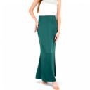 Green Large Women's Satin Maxi Skirt With High Waist And Flowing A-Line Design