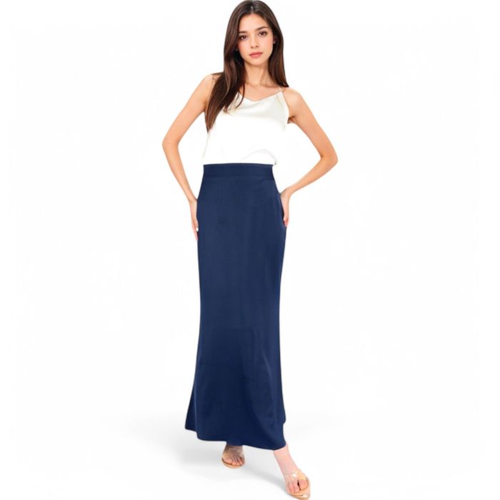 Women's Satin Maxi Skirt With High Waist And Flowing A-Line Design