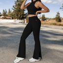 Black Small Women's High Neck Athletic Crop Top with Racerback Design and Stretchy Fabric for Activewear