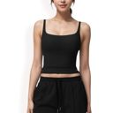  Women's Square Neck Sleeveless Tank Top with Stretch Fit