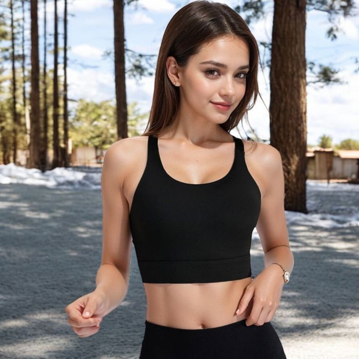 Women's Racerback Sports Bra with Supportive Stretch Fabric