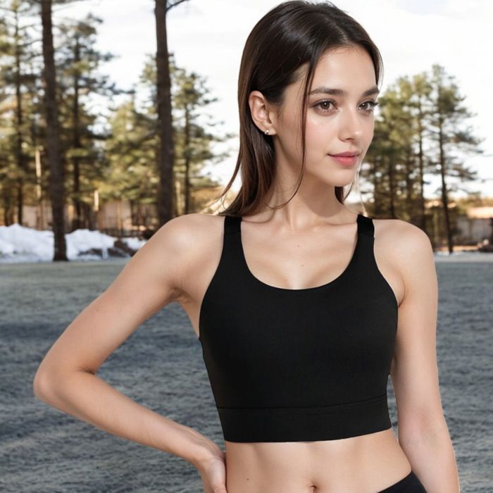 Women's Racerback Sports Bra with Supportive Stretch Fabric