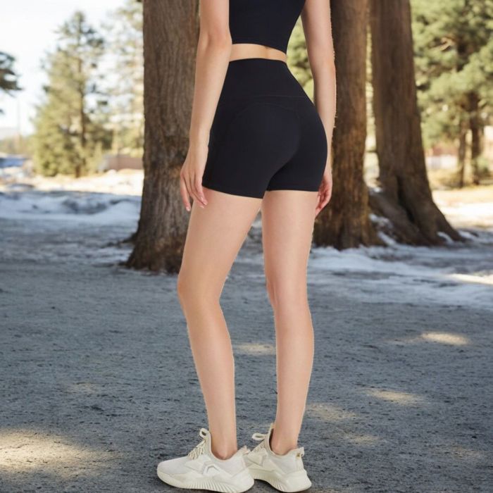 Women's High-Waisted Active Biker Shorts with Seamless Design