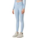 Blue Large Women's High-Waist Twist Detail Full-Length Leggings