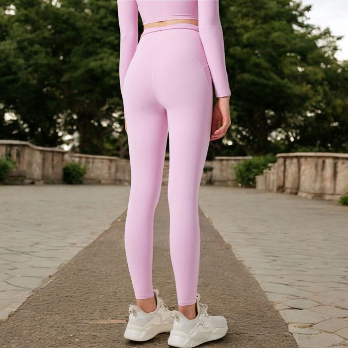 Women's High-Waist Twist Detail Full-Length Leggings