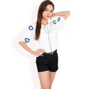 White Medium Women's Floral Embroidered Blouse with Puff Sleeves and V-Neckline