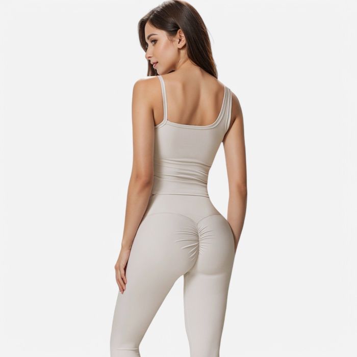 Women's Fitted Square Neck Tank Top with Spaghetti Straps