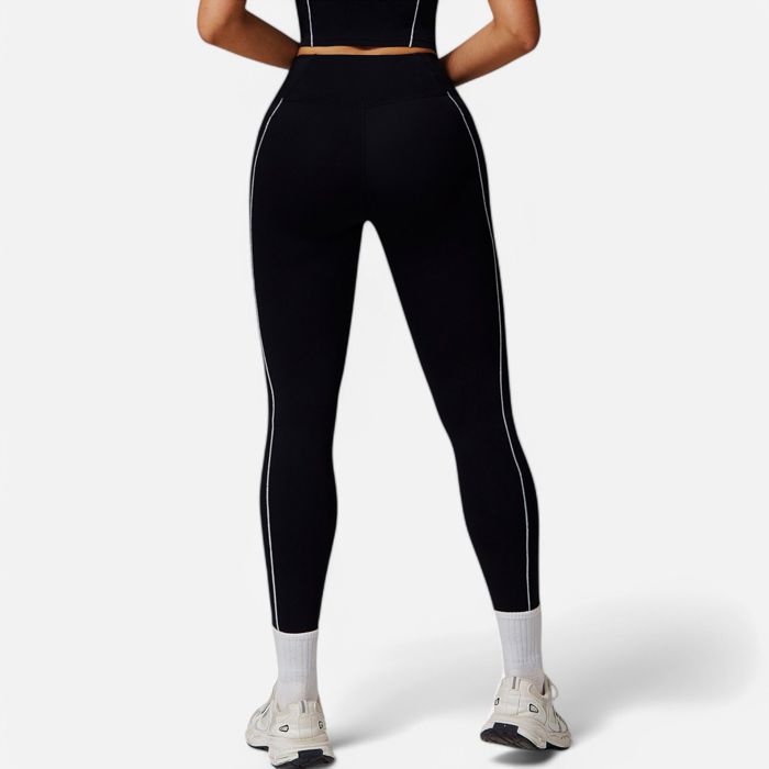 Women's High Waist Seam Detail Leggings with Contoured Fit and Stretch Fabric